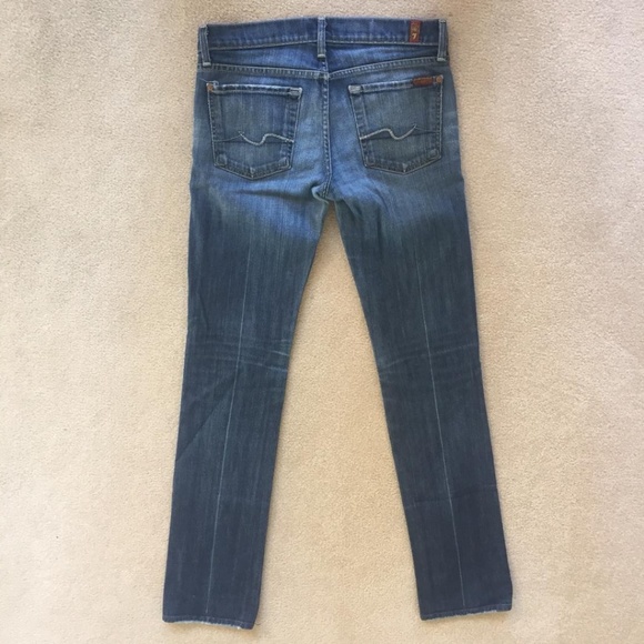 7 for all mankind straight Leg Distressed Jeans 27 - Picture 2 of 8